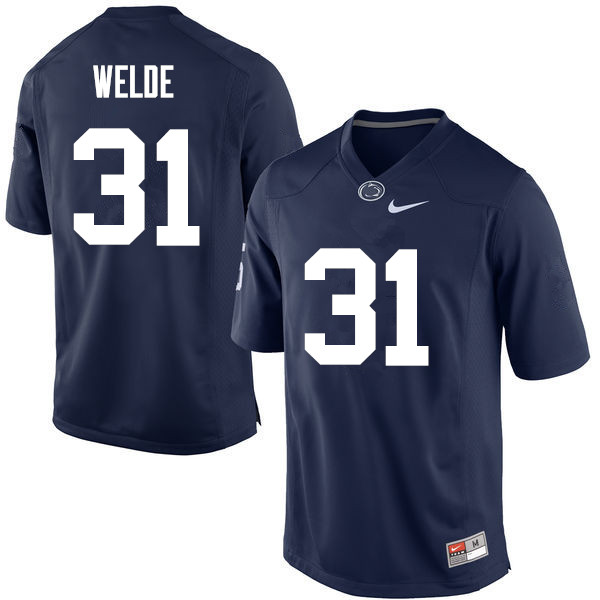 NCAA Nike Men's Penn State Nittany Lions Christopher Welde #31 College Football Authentic Navy Stitched Jersey RJE8798BC